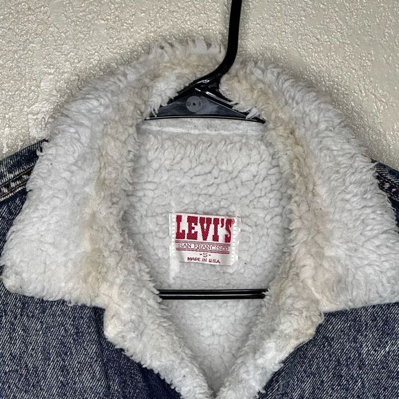 Vintage Levi’s Sherpa Lined Trucker Jacket Made In USA Small - Picture 5 of 6